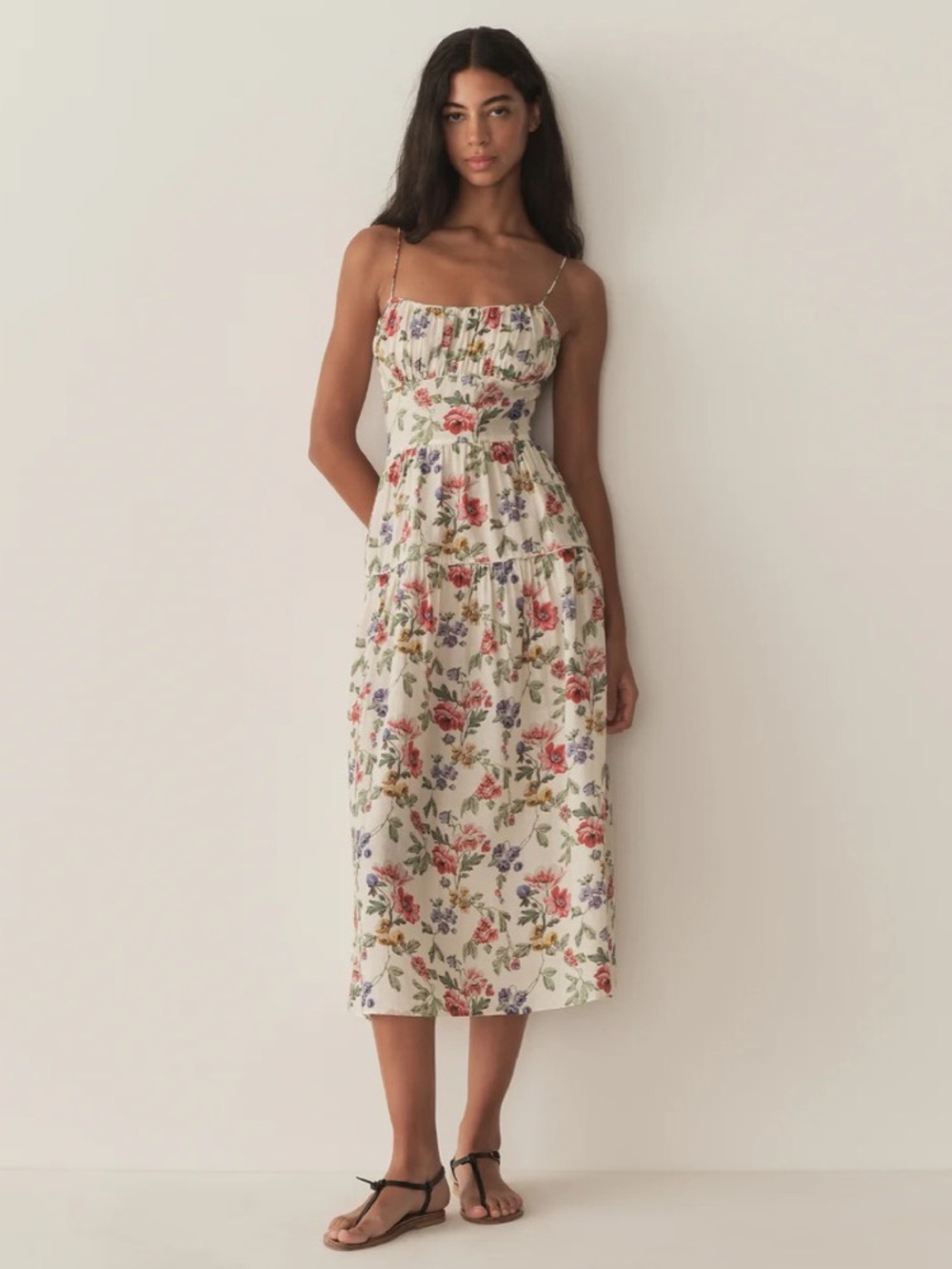 NWT DÔEN Benoit Dress in Ivory Wild Rose - Size XL